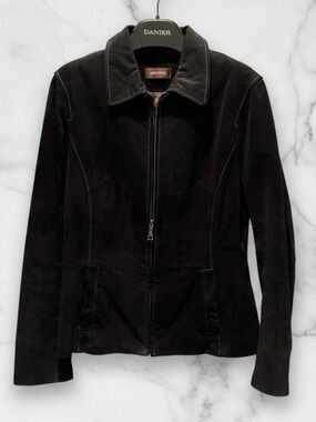 Danier Women's Black Suede Leather Jacket